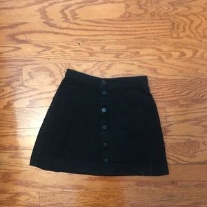 AMERICAN APPAREL black button down mini skirt